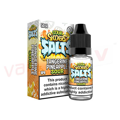 Box of 10 Tangerine Pineapple Sour by Sour Shockers 10ml E-liquid