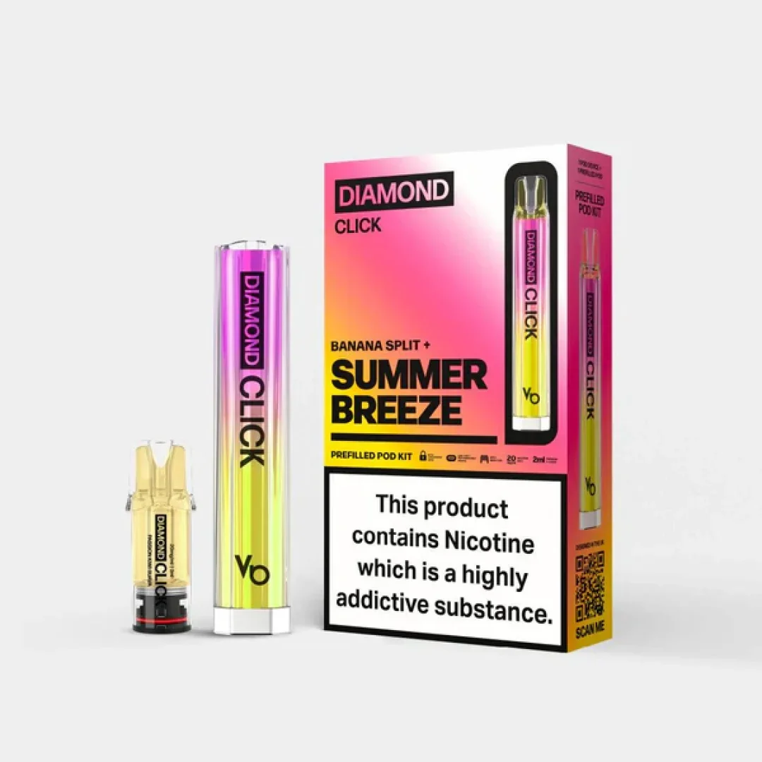 Vapes Bars Diamond Click 600 Puffs Prefilled Pod Kit