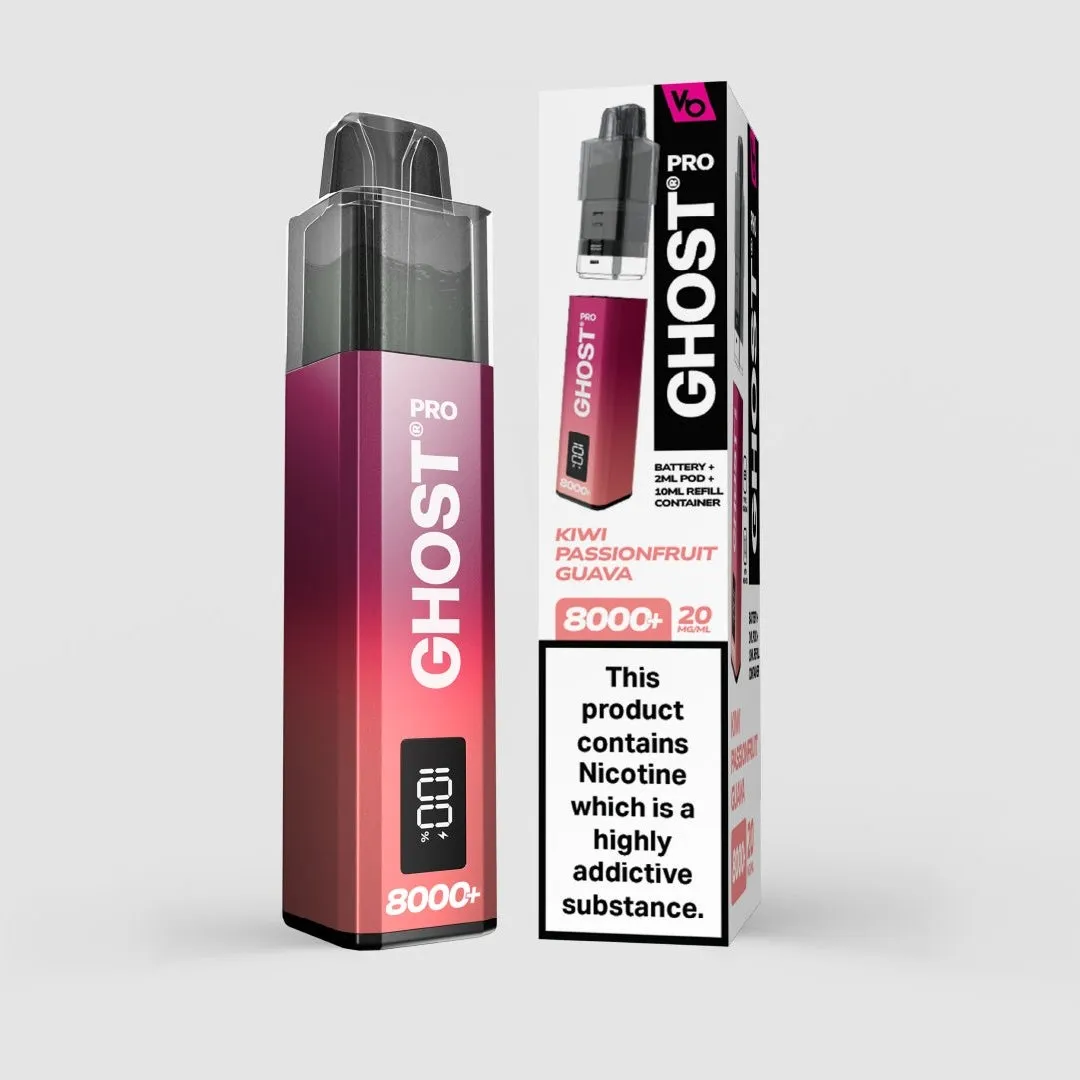 Vapes Bars Ghost Pro 8000 Puffs Prefilled Vape Kit