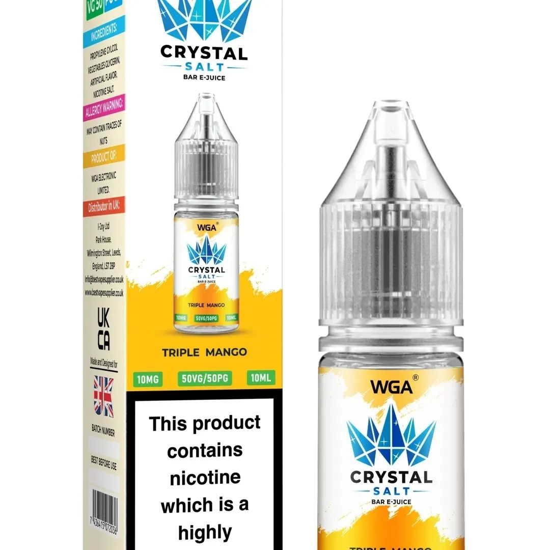 WGA Crystal Salt Bar E-Juice 10ml Nic Salts