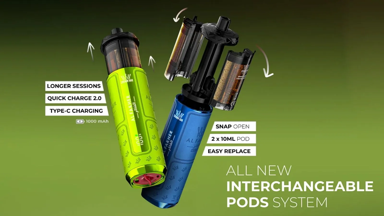 Al Fakher Hypermax Prime 50K 1000mAh battery