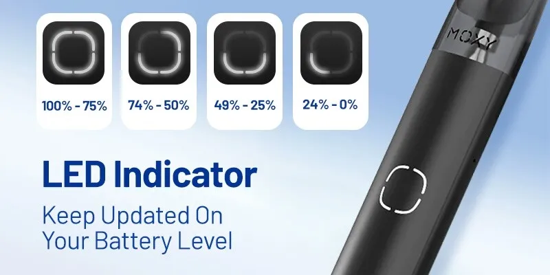  Hayati Moxy Elite Vape Kit LED Indicator
