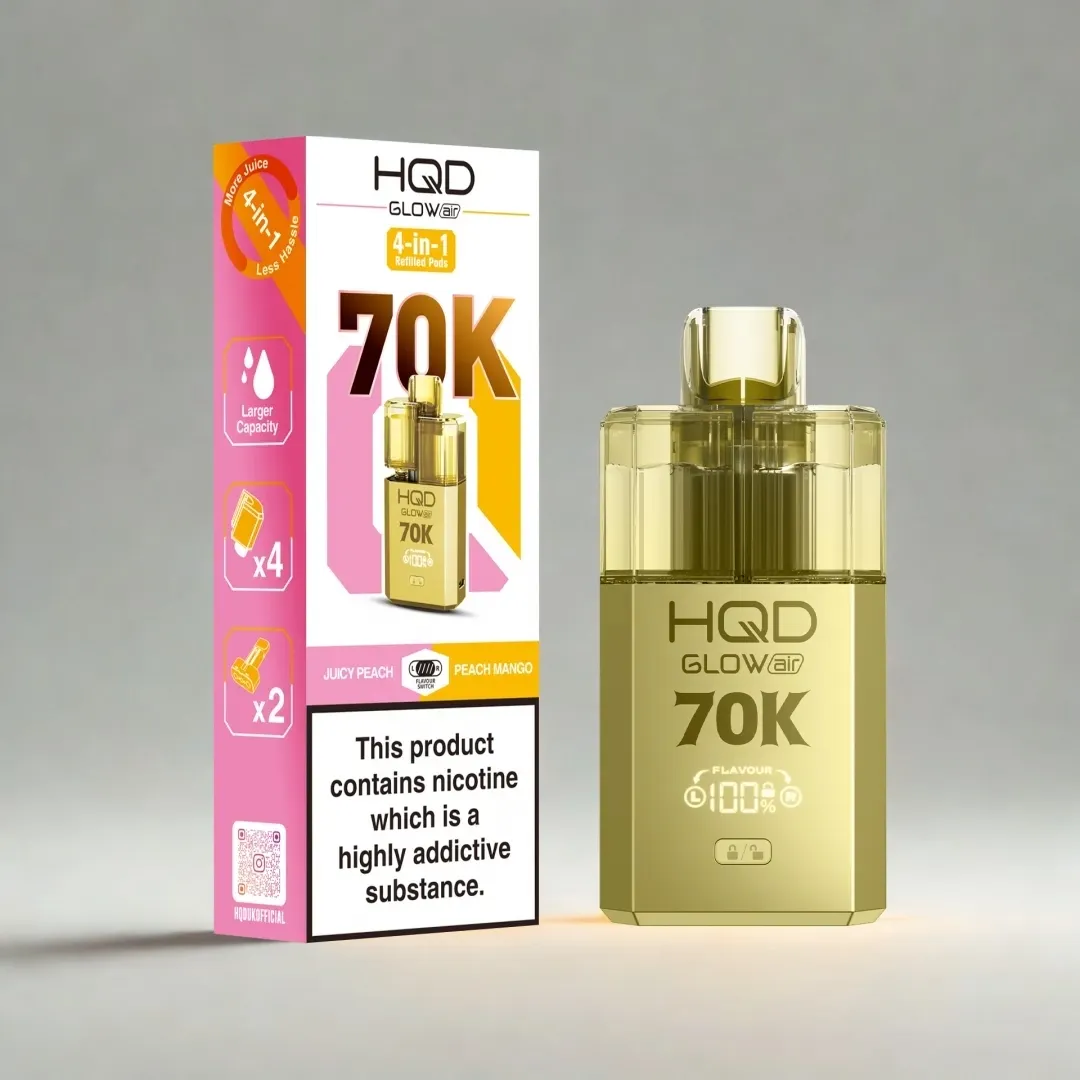 hqd glow air 70k prefilled vape kit flavours