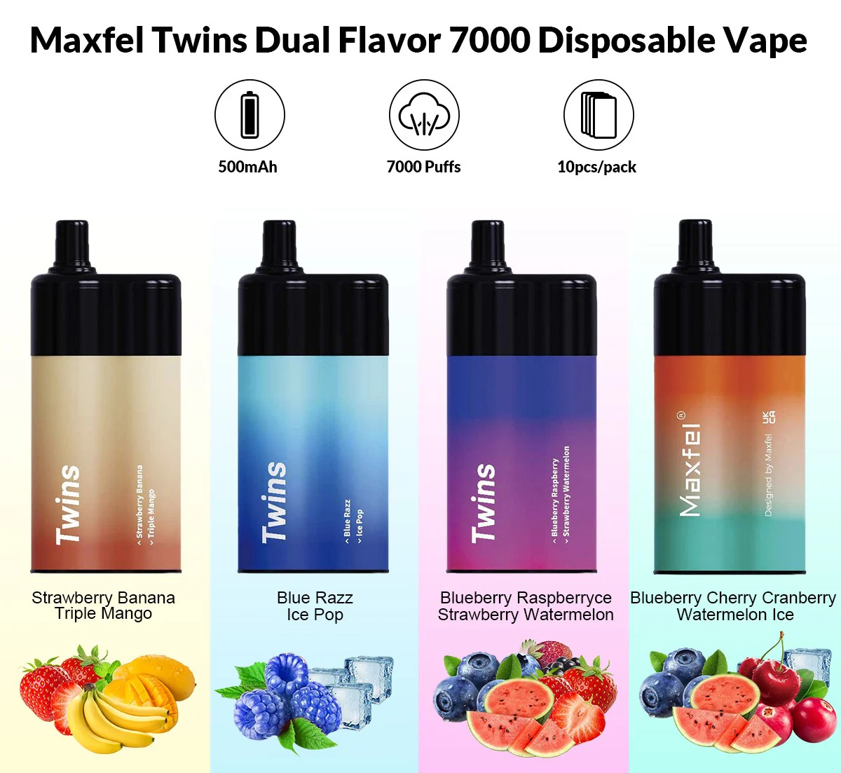 maxfel 7000 puffs disposable vape flavours