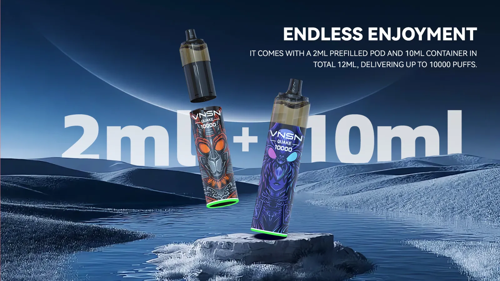 vnsn quake asmr 10000 puffs prefilled vape kit