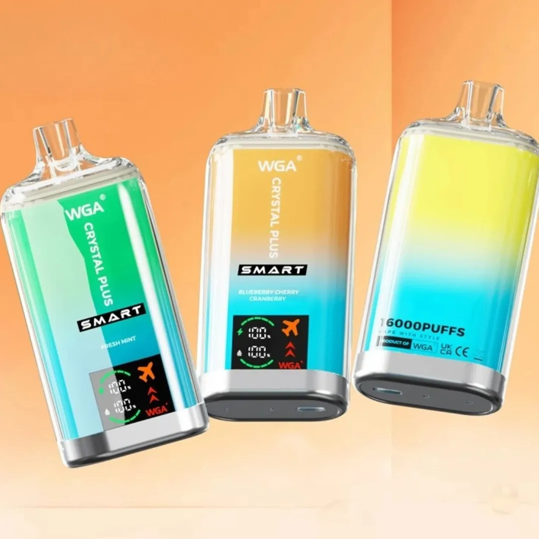 wga crystal plus smart 16000 puffs flavours